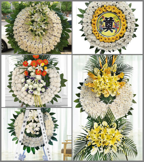 山东济宁汶上县郭仓镇隋村村花圈速递